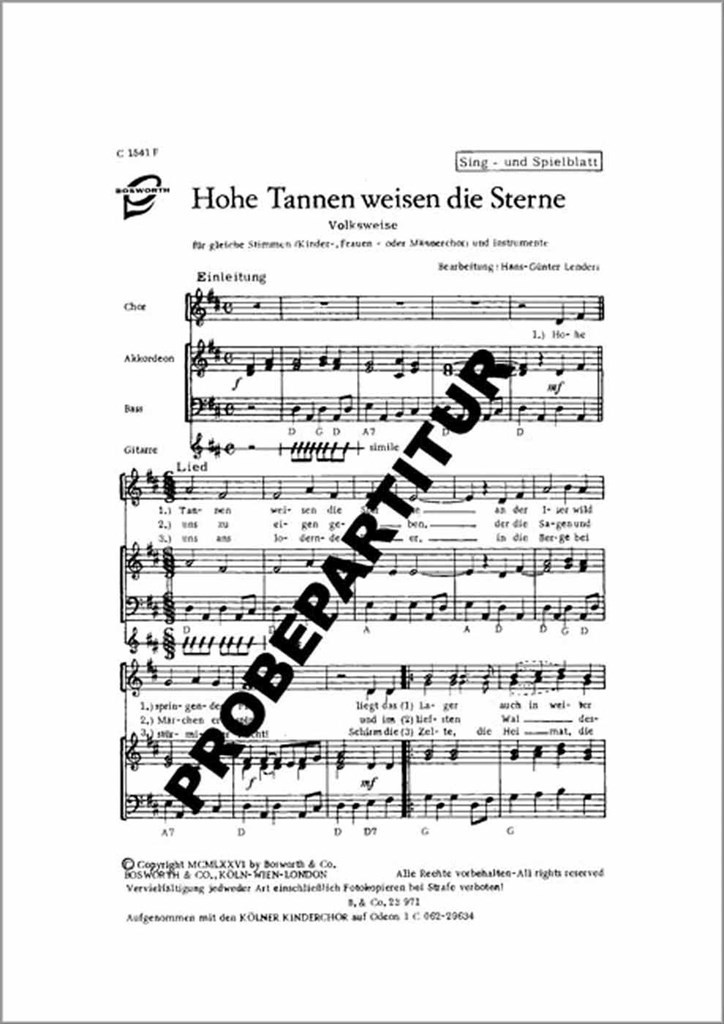Hohe Tannen weisen die Sterne